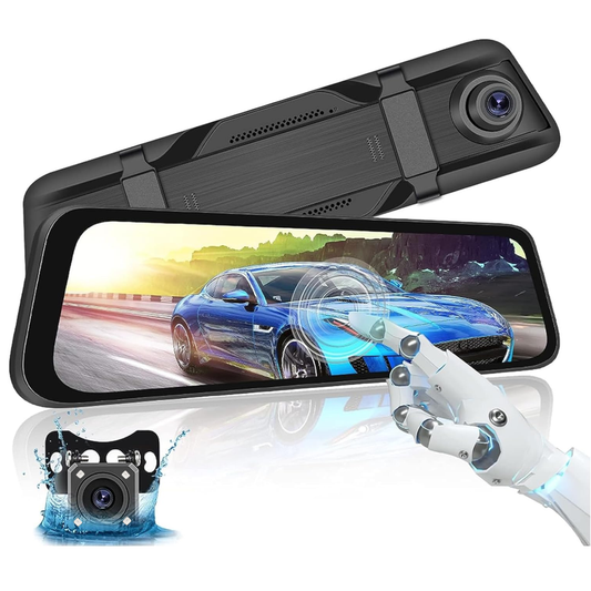 Espejo Retrovisor Con Cámara Táctil 9.66 Inch Dvr 1080p P2