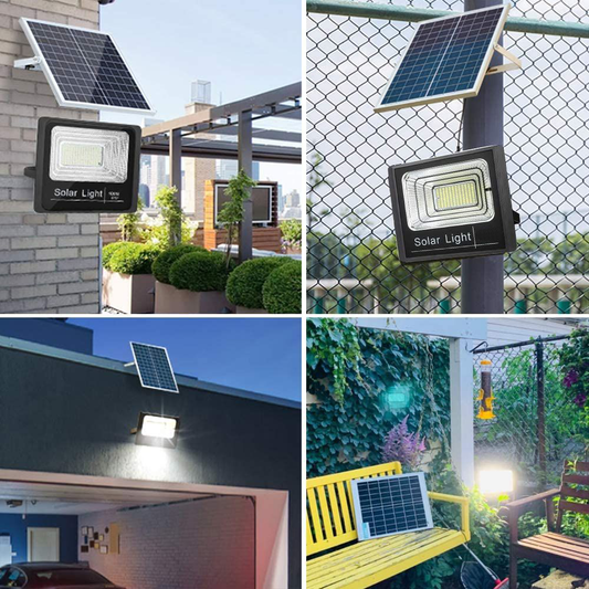 Reflector Solar 500W 6V Lampara Led Luz Blanca Panel Solar